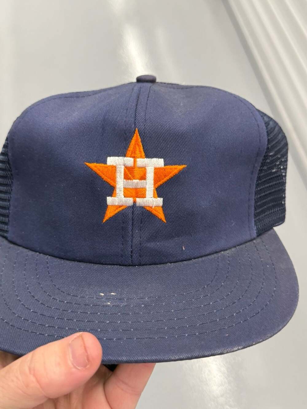 Vintage Twins Enterprise Houston Astros Snapback Hat Cap MLB M/L 80s Trucker